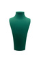 Suede Fabric Elisia Mannequin Green Color 32/15 cm Necklace Choker Jewelry Display Manikin - 2