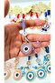 Lilac Gold Plated Evil Eye Beaded Keychain - 3