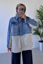 Jean Detailed Buttoned Knitwear Hijab Cardigan - 6