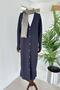 Maxi Buttoned Mercerized Hijab Cardigan - Smoked