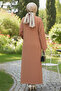 Long Knitwear Dress H25303 Mink - 4