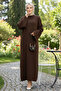 Long Knitwear Dress H25303 Brown - 2