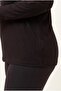 Women's Large Size Drop Stone Printed Black Blouse - 5