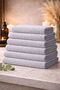 6-Piece Gray Bath Towel 70X140 |   Soft & Absorbent Spa Hotel Towel Set 100% Cotton