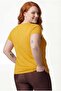 Women's Plus Size V-Neck Mustard T-Shirt – Relaxed Fit, Breathable Fabric, Sizes up to 6XL Available - 6