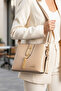 Women's 3-Compartment Gold Detailed Shoulder and Crossbody Bag (23X19 cm) - 2