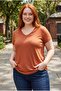Women's Plus Size V-Neck Coffee T-Shirt – Relaxed Fit, Breathable Fabric, Sizes up to 6XL Available - 2