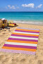 100% Natural Cotton Colorloop Peshtemal Bath Towel Turkish Towel Bathhouse Beach Towel - 4