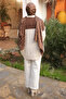 Cream V-Neck Buttoned Knitwear Cardigan - 4