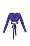 Navy Blue Frida Tied Crop - 3