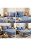 Cotton Elastic Indigo Bed Sheet Set with Pillowcases - 2