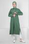 BUTTONED LINEN TUNIC WITH STITCH DETAIL 43606