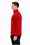 Men's Red Fleece Zippered Judge Collar Sweatshirt-W1141 - 2