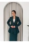 Hand-Embroidered Ruffled Blazer Skirt Two-Piece Set - 4
