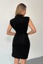 Women's Mock Neck Stone Detail Short Dress Black - 26M 10957 - 5