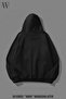 Unisex Reverse Stone Printed Oversized Hooded Sweatshirt Winter - 2