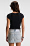 Haniffis Women Slim Pool Neck Long Sleeve Slim Black Blouse - 5