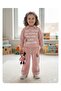 Minnie Mouse Printed Shirt Collar Bottom Top Tracksuit Set - 3