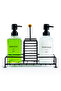 Soft Textured Metal Stand 500 ml Double Square Glass Liquid Soap Dispenser Detergent Dispenser - 5