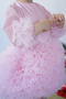 Baby Girl Kids Dress Long Sleeve Tulle Tutu Special Occasion Party Birthday Princess Silvery Christmas Dress - 4