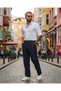 Men's Baggy Fit Pleated Fabric Trousers - 7