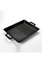 Cast Iron Rectangular Hybrid Grill Pan Cast Iron Solid Double Handle Size 26X32Cm. - 3