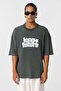 Washable Oversized knitwear t-shirt green - 2