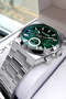 Men's Wristwatch 3 Atm Waterproof Silver Color Steel Strap