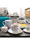 Metropolis 'Down Town' Tea Cup and Saucer Set – 6 Pieces - 2