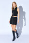 Black Zipper Pocket Detail Mini Skirt |   Mkw295656-01 - 2