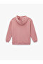 Fleece-Lined Hooded Flower Printed Oversized Sweatshirt - 4