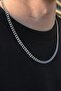 Gourmet men's steel chain necklace thin 4 mm gift for man eck06