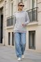 Striped Knitwear Oversize Sweatshirt - 3
