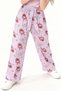 Girls' Pajama Bottoms with Elastic Waist and Rabbit Print - 4