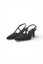 Women's Black Buckle Detailed Evening Dress Sitiletto Classic Heeled Shoes - 5