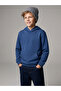 Two Mt Shop Quality Lcw Kids Navy Blue Hooded Plain Boys' Thick Sweatshirt