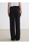 Lcw Modest Black Standard Fit Wide Leg Women's Trousers - 4