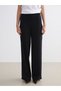 Lcw Modest Black Standard Fit Wide Leg Women's Trousers - 2
