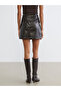 Buy Belted Leather Look Mini Skirt - 4