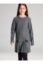 Lcw Kids Crew Neck Pleated Girl's Dress