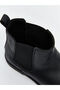 Black Leather-Look Men's Boots - 7