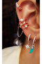 North Star Hoop Earrings - Rose Gold - 3