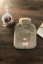 Brown Figured Plush Hot Water Bag with Bow Tie and Teddy Bear 1 Lt – Soft Cover, Keeps Warm for a Long Time