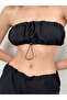 Lace-Up Rubber Detailed Women's Strapless Crop Bustier 24S50002 - 2