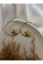 Star Detailed Hoop Steel Earrings