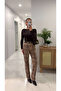 Dlvin Dersa Camel Patterned Mom Jeans