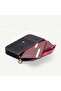 Uderra Women's Genuine Leather Black Claret Red Large Pattern Shoulder Bag - S1Kz0320 Black Claret Red Large Pattern O - 3