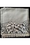 Handcrafted Needle Embroidered Patterned Writing – Gray Tones - 2