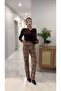 Dlvin Dersa Camel Patterned Mom Jeans - 3