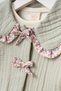 Bow Detail Peter Pan Collar Muslin 3-Piece Holiday Girl Baby Top and Bottom Set - 4